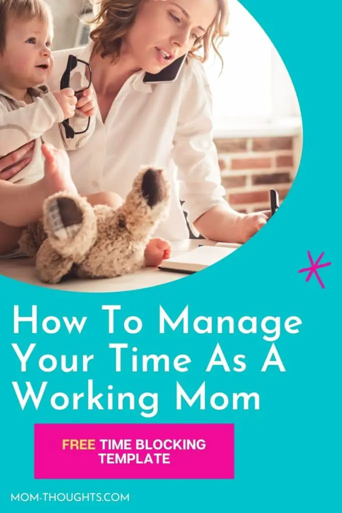 These time management tips for working moms are so helpful and includes a free time blocking template for busy moms!