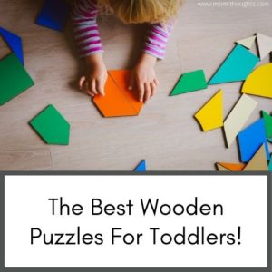 This post includes the BEST wooden puzzles for toddlers that are both fun and educational! These wooden puzzles for toddlers are great for toddler's brain development, fine motor skills and memory building!