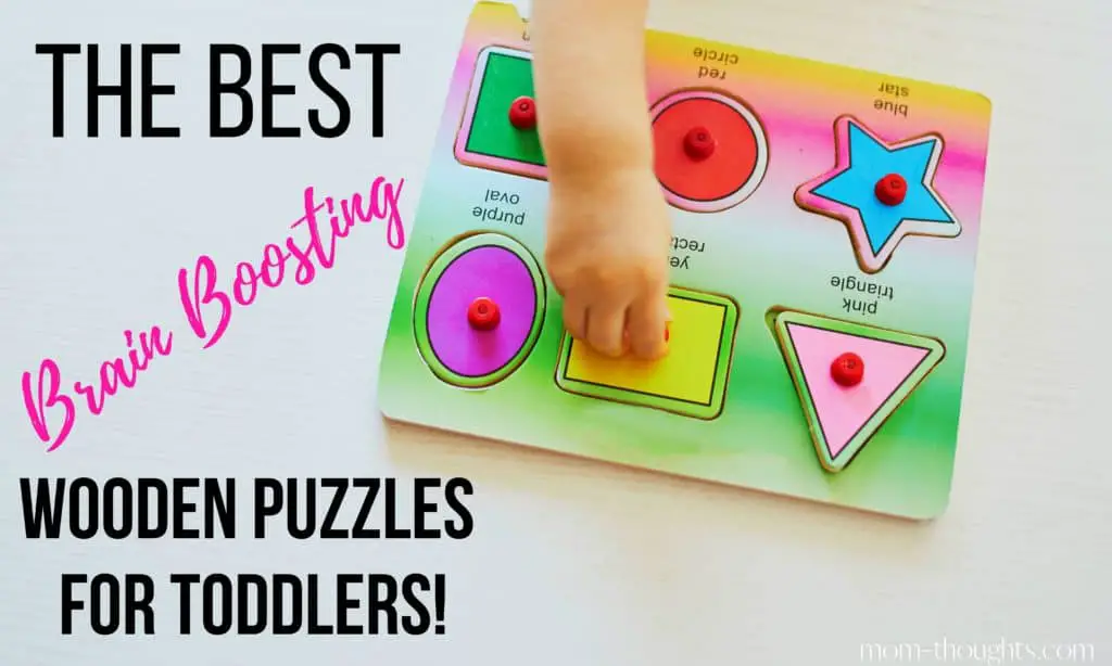 This post includes the BEST wooden puzzles for toddlers that are both fun and educational! These wooden puzzles for toddlers are great for toddler's brain development, fine motor skills and memory building!