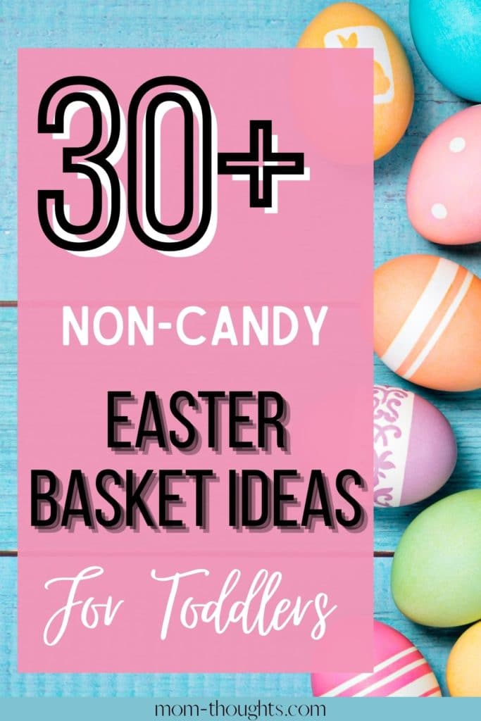 This post includes over 30 non-candy Easter Basket ideas for toddlers that your toddler will love! These no junk Easter Basket stuffers for toddlers will be used well past Easter Sunday!