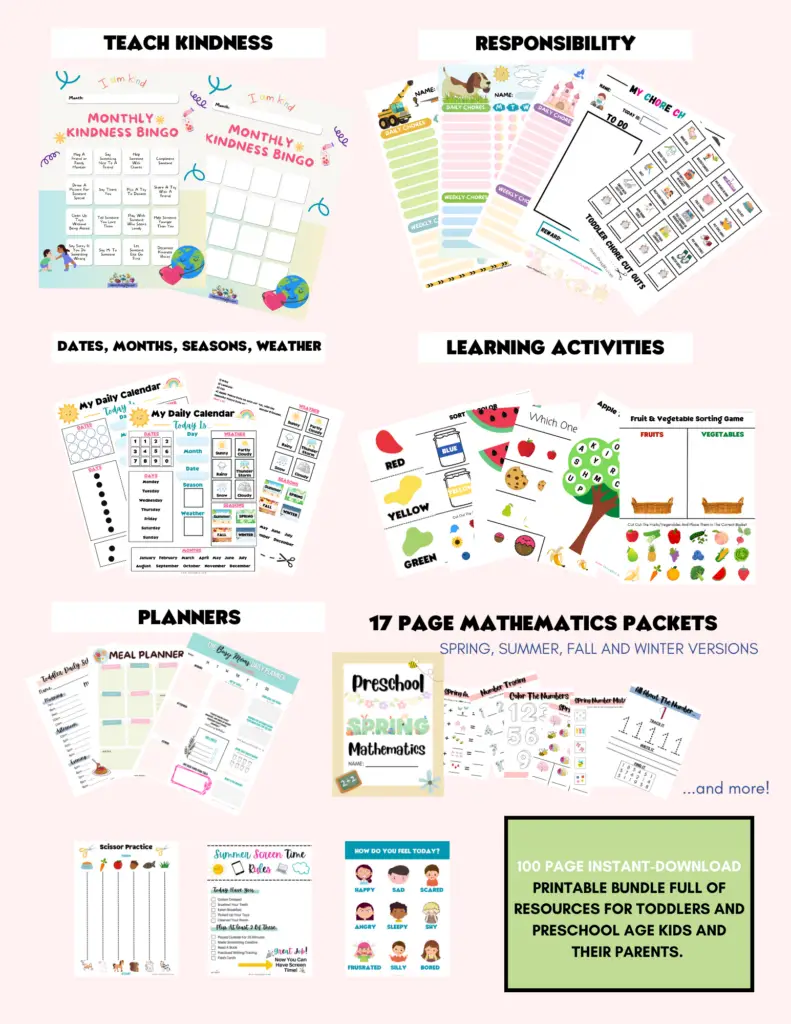 FAMILY COMMAND CENTER - preschool and toddler printable bundle