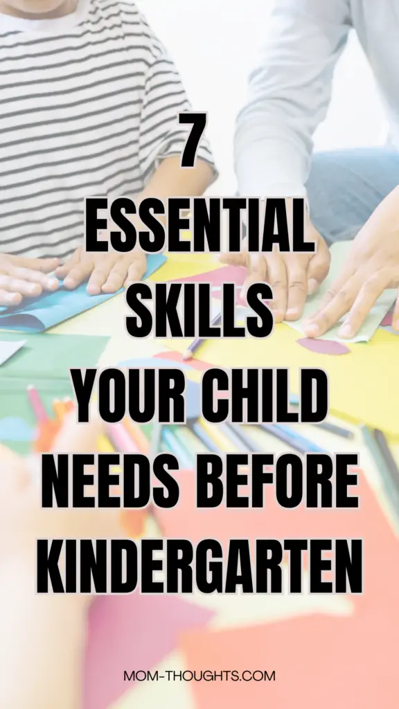 What your child needs to know before kindergarten