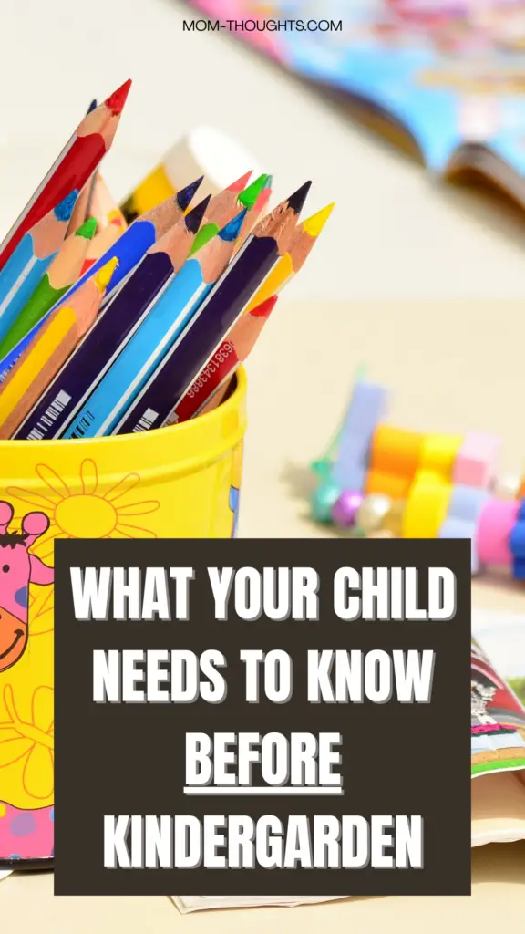 What your child needs to know before kindergarten
