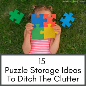 toddler puzzle storage ideas - preschoolers