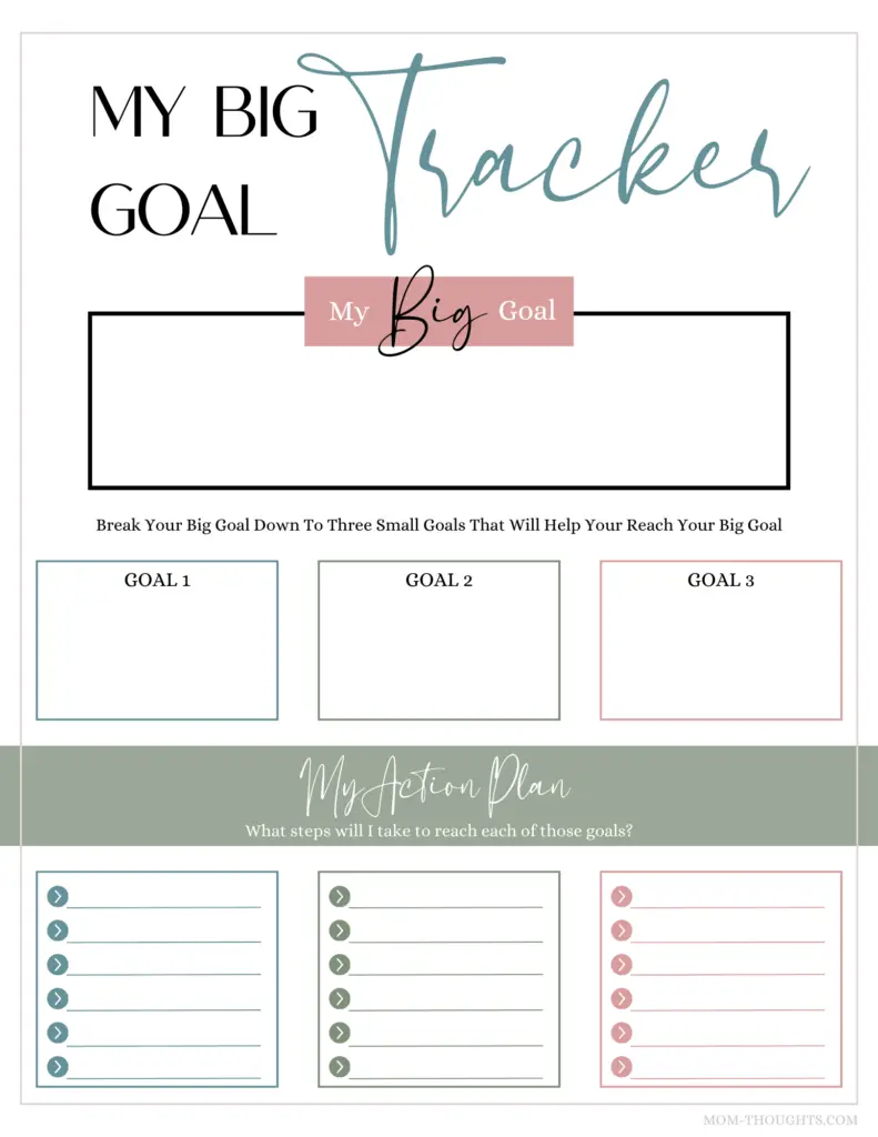 goal tracker for moms