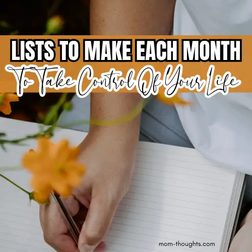 lists to make each month