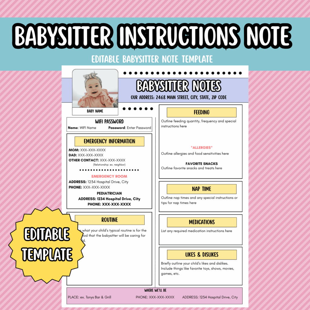 leaving baby with babysitter