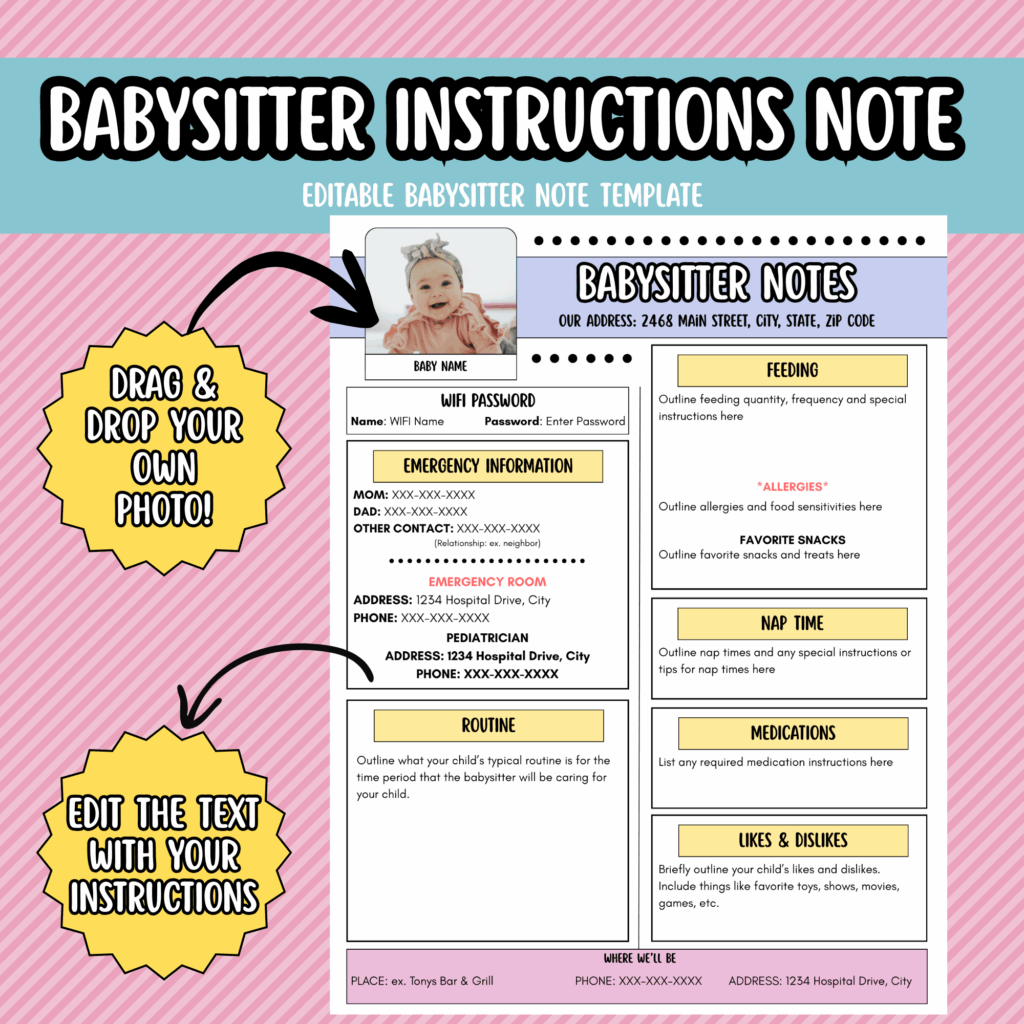 leaving baby with babysitter