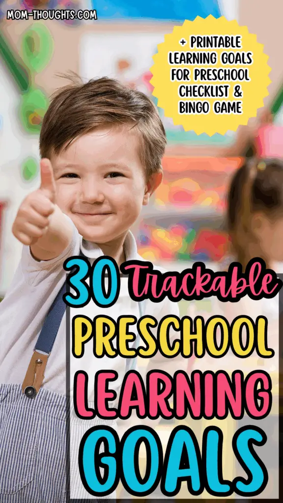 learning goals for preschoolers