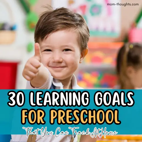 learning goals for preschool