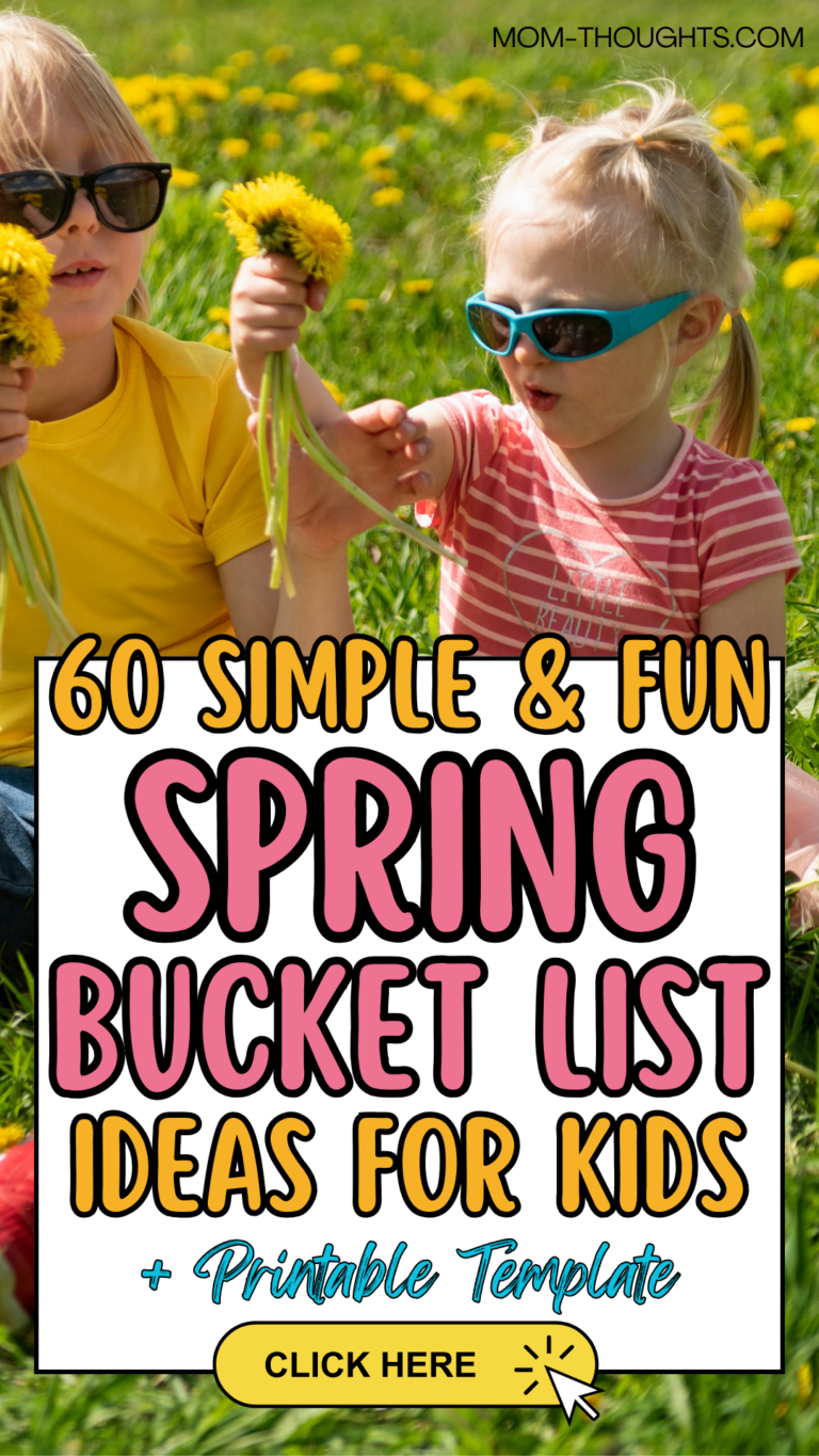 List Kids Spring Spring Bucket List Ideas for Kids + Printable Template