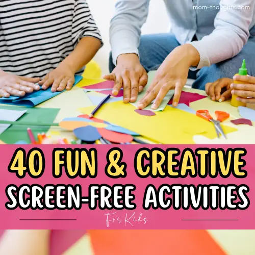 screen free activities for kids